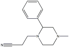 3-(4-methyl-2-phenylpiperazin-1-yl)propanenitrile Struktur