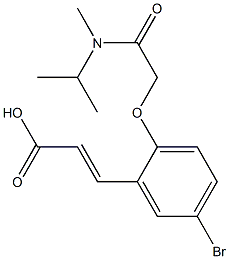 3-(5-bromo-2-{[methyl(propan-2-yl)carbamoyl]methoxy}phenyl)prop-2-enoic acid Struktur