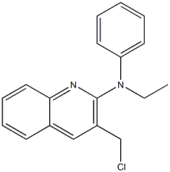 3-(chloromethyl)-N-ethyl-N-phenylquinolin-2-amine Struktur