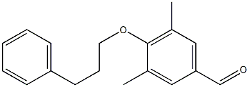 3,5-dimethyl-4-(3-phenylpropoxy)benzaldehyde Struktur