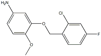 3-[(2-chloro-4-fluorobenzyl)oxy]-4-methoxyaniline Struktur