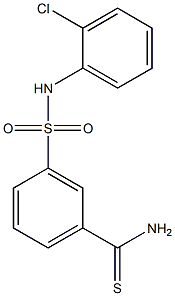 3-[(2-chlorophenyl)sulfamoyl]benzene-1-carbothioamide Struktur