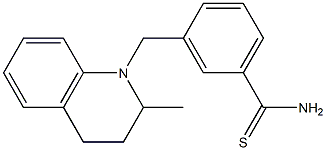 3-[(2-methyl-1,2,3,4-tetrahydroquinolin-1-yl)methyl]benzene-1-carbothioamide Struktur