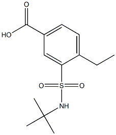 3-[(tert-butylamino)sulfonyl]-4-ethylbenzoic acid Struktur