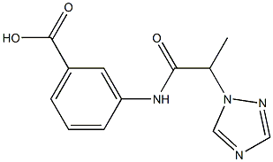 3-[2-(1H-1,2,4-triazol-1-yl)propanamido]benzoic acid Struktur