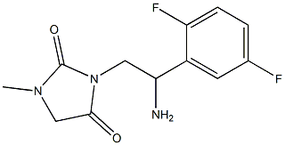 3-[2-amino-2-(2,5-difluorophenyl)ethyl]-1-methylimidazolidine-2,4-dione Struktur