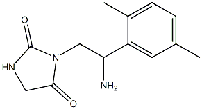 3-[2-amino-2-(2,5-dimethylphenyl)ethyl]imidazolidine-2,4-dione Struktur