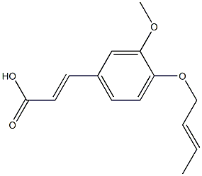 3-[4-(but-2-en-1-yloxy)-3-methoxyphenyl]prop-2-enoic acid Struktur