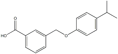 3-[4-(propan-2-yl)phenoxymethyl]benzoic acid Struktur