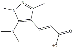 3-[5-(dimethylamino)-1,3-dimethyl-1H-pyrazol-4-yl]prop-2-enoic acid Struktur