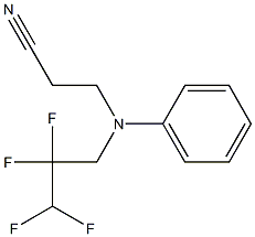 3-[phenyl(2,2,3,3-tetrafluoropropyl)amino]propanenitrile Struktur