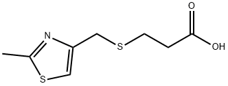 3-{[(2-methyl-1,3-thiazol-4-yl)methyl]sulfanyl}propanoic acid Struktur