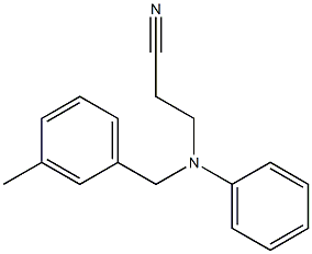 3-{[(3-methylphenyl)methyl](phenyl)amino}propanenitrile Struktur