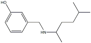 3-{[(5-methylhexan-2-yl)amino]methyl}phenol Struktur