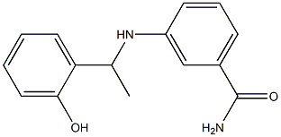 3-{[1-(2-hydroxyphenyl)ethyl]amino}benzamide Struktur