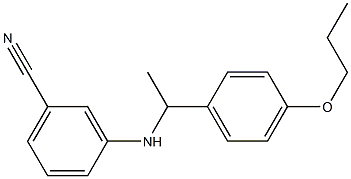 3-{[1-(4-propoxyphenyl)ethyl]amino}benzonitrile Struktur