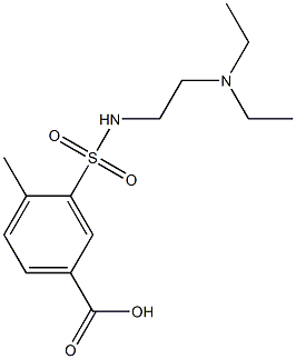 3-{[2-(diethylamino)ethyl]sulfamoyl}-4-methylbenzoic acid Struktur