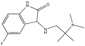 3-{[2-(dimethylamino)-2-methylpropyl]amino}-5-fluoro-2,3-dihydro-1H-indol-2-one Struktur