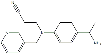 3-{[4-(1-aminoethyl)phenyl](pyridin-3-ylmethyl)amino}propanenitrile Struktur