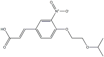 3-{3-nitro-4-[2-(propan-2-yloxy)ethoxy]phenyl}prop-2-enoic acid Struktur