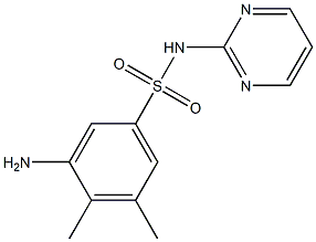 3-amino-4,5-dimethyl-N-(pyrimidin-2-yl)benzene-1-sulfonamide Struktur