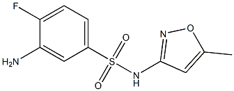 3-amino-4-fluoro-N-(5-methyl-1,2-oxazol-3-yl)benzene-1-sulfonamide Struktur