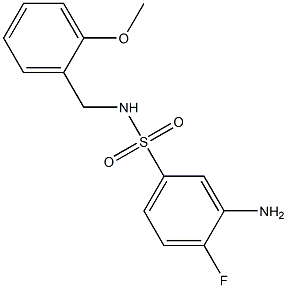 3-amino-4-fluoro-N-[(2-methoxyphenyl)methyl]benzene-1-sulfonamide Struktur