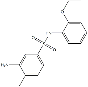 3-amino-N-(2-ethoxyphenyl)-4-methylbenzene-1-sulfonamide Struktur