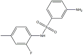 3-amino-N-(2-fluoro-4-methylphenyl)benzene-1-sulfonamide Struktur