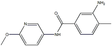 3-amino-N-(6-methoxypyridin-3-yl)-4-methylbenzamide Struktur