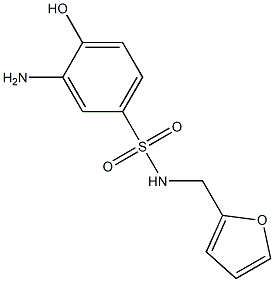 3-amino-N-(furan-2-ylmethyl)-4-hydroxybenzene-1-sulfonamide Struktur