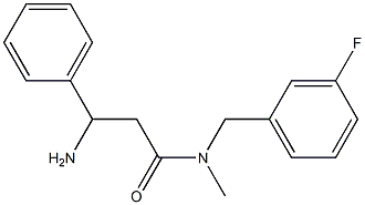 3-amino-N-[(3-fluorophenyl)methyl]-N-methyl-3-phenylpropanamide Struktur