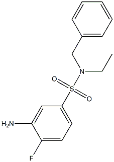 3-amino-N-benzyl-N-ethyl-4-fluorobenzene-1-sulfonamide Struktur