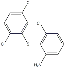 3-chloro-2-[(2,5-dichlorophenyl)sulfanyl]aniline Struktur