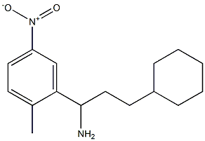 3-cyclohexyl-1-(2-methyl-5-nitrophenyl)propan-1-amine Struktur