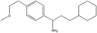 3-cyclohexyl-1-[4-(2-methoxyethyl)phenyl]propan-1-amine Struktur