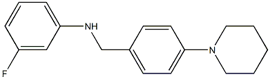 3-fluoro-N-{[4-(piperidin-1-yl)phenyl]methyl}aniline Struktur