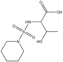 3-hydroxy-2-[(piperidine-1-sulfonyl)amino]butanoic acid Struktur