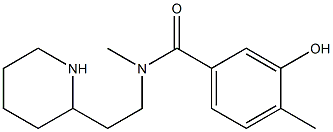 3-hydroxy-N,4-dimethyl-N-[2-(piperidin-2-yl)ethyl]benzamide Struktur