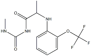 3-methyl-1-(2-{[2-(trifluoromethoxy)phenyl]amino}propanoyl)urea Struktur