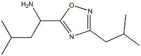 3-methyl-1-[3-(2-methylpropyl)-1,2,4-oxadiazol-5-yl]butan-1-amine Struktur