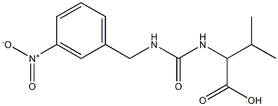 3-methyl-2-({[(3-nitrophenyl)methyl]carbamoyl}amino)butanoic acid Struktur