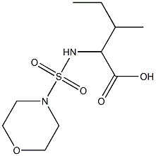 3-methyl-2-[(morpholine-4-sulfonyl)amino]pentanoic acid Struktur