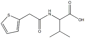 3-methyl-2-[(thien-2-ylacetyl)amino]butanoic acid Struktur