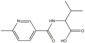 3-methyl-2-{[(6-methylpyridin-3-yl)carbonyl]amino}butanoic acid Struktur