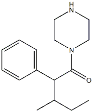 3-methyl-2-phenyl-1-(piperazin-1-yl)pentan-1-one Struktur