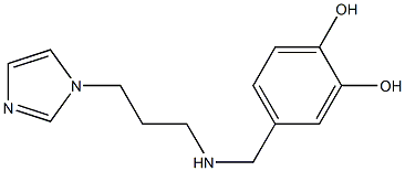 4-({[3-(1H-imidazol-1-yl)propyl]amino}methyl)benzene-1,2-diol Struktur