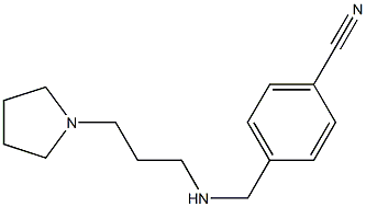 4-({[3-(pyrrolidin-1-yl)propyl]amino}methyl)benzonitrile Struktur