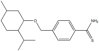 4-({[5-methyl-2-(propan-2-yl)cyclohexyl]oxy}methyl)benzene-1-carbothioamide Struktur