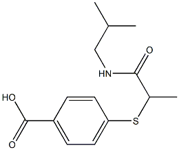 4-({1-[(2-methylpropyl)carbamoyl]ethyl}sulfanyl)benzoic acid Struktur